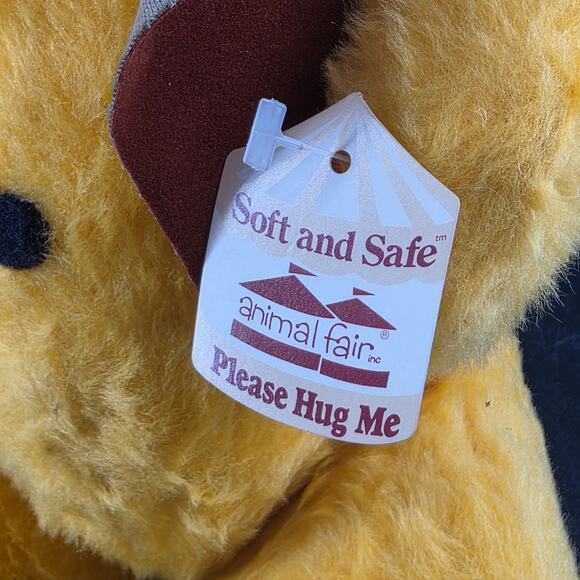 1979 Animal Fair Aarty Ardvark 15" Plush Yellow Red Vest W/Tags Vintage #1 - Picture 8 of 16